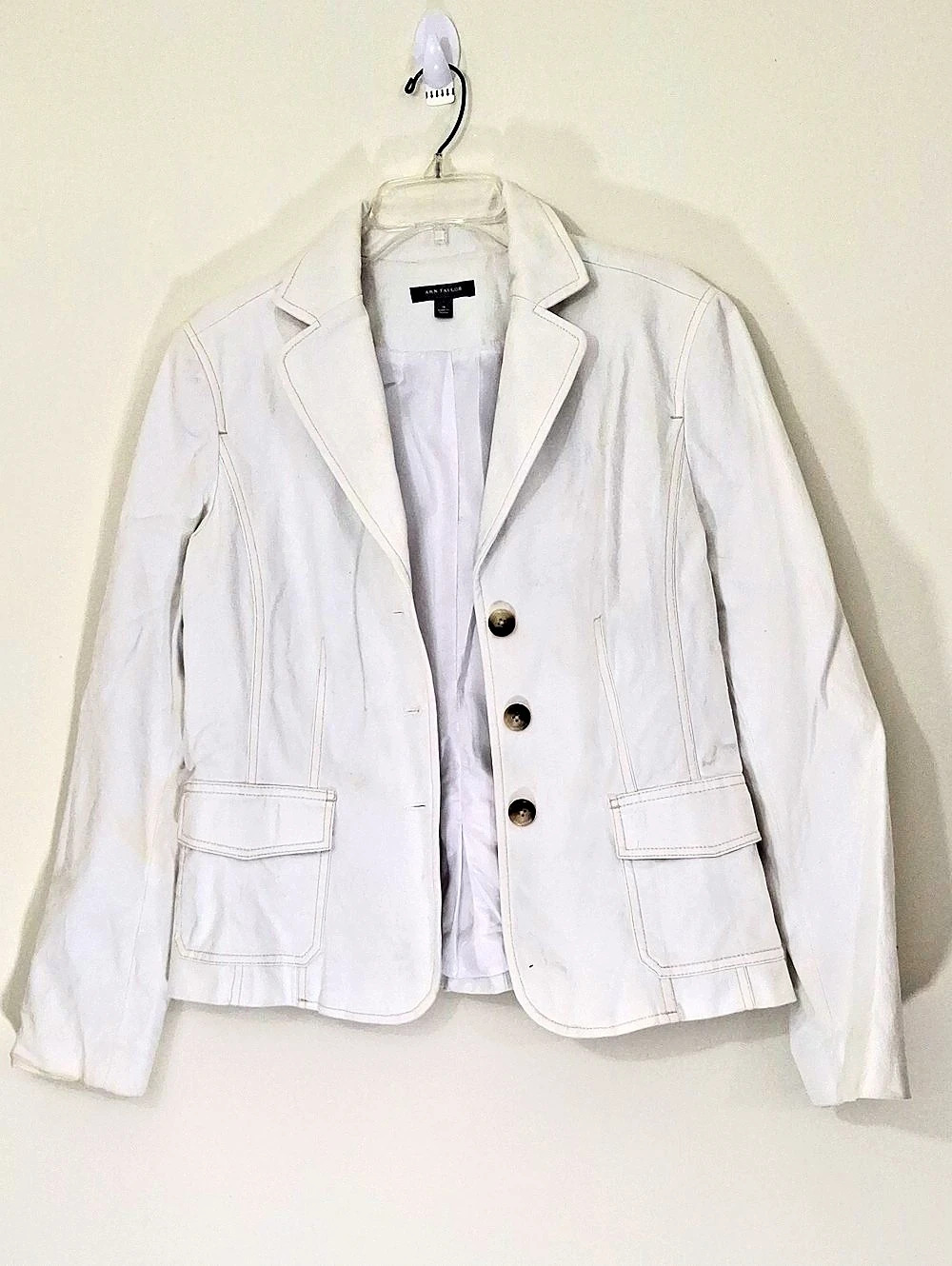 Ann Taylor White Jacket Size 12